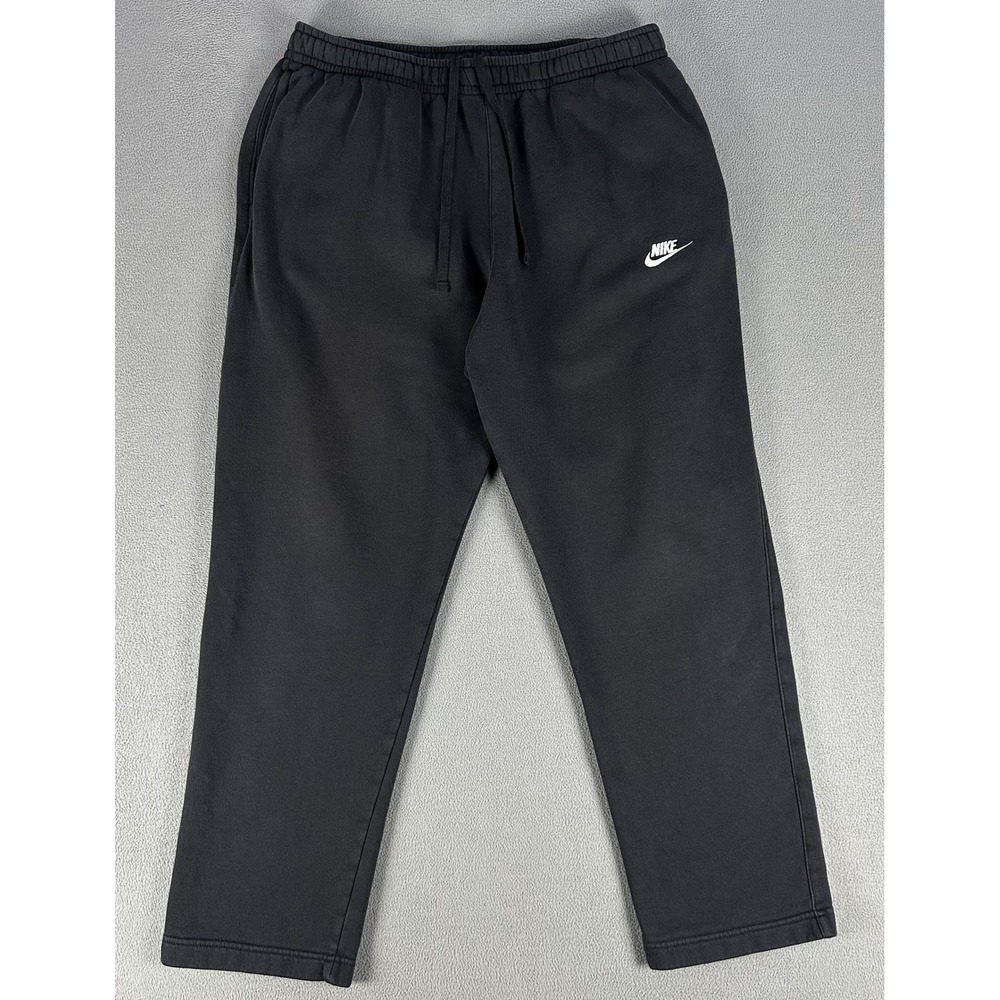 Nike Sweatpants Mens XL Black Faded Sportswear Club Fleece Baggy Lounge Training